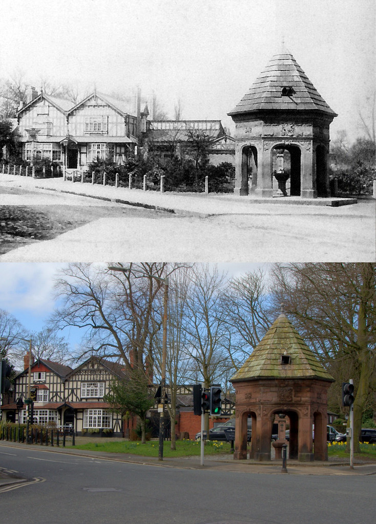Gateacre Brow, Gateacre, 1900s and 2021 Keith Jones Flickr
