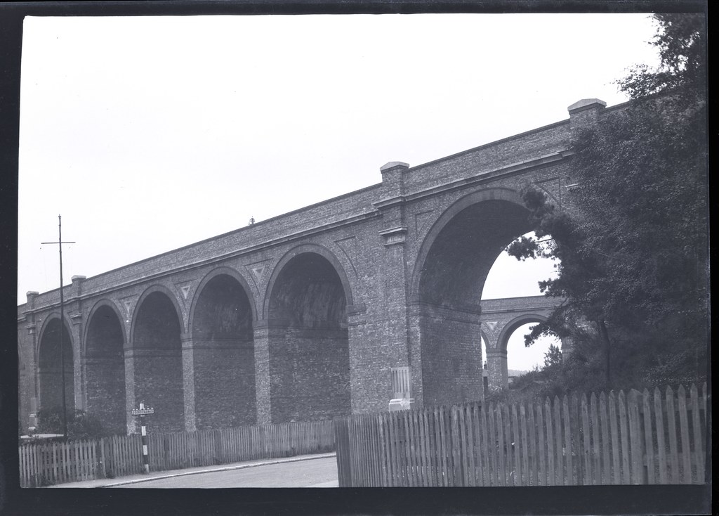 Bourne Valley Viaducts from the junction of Gordon Road with Bourne