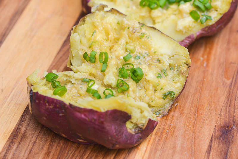 Grillroasted Japanese Sweet Potatoes with Miso Butter Recipe The
