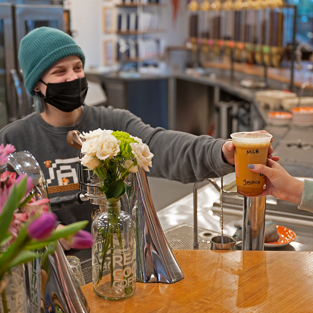 Compass Coffee Compass Barista Serving Mint Cold Brew Co… Flickr