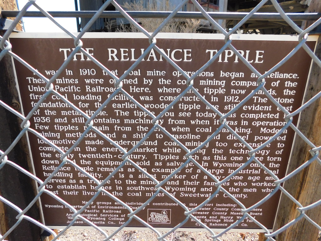 The Reliance Tipple Historic Marker Reliance, Wyoming Jimmy Emerson