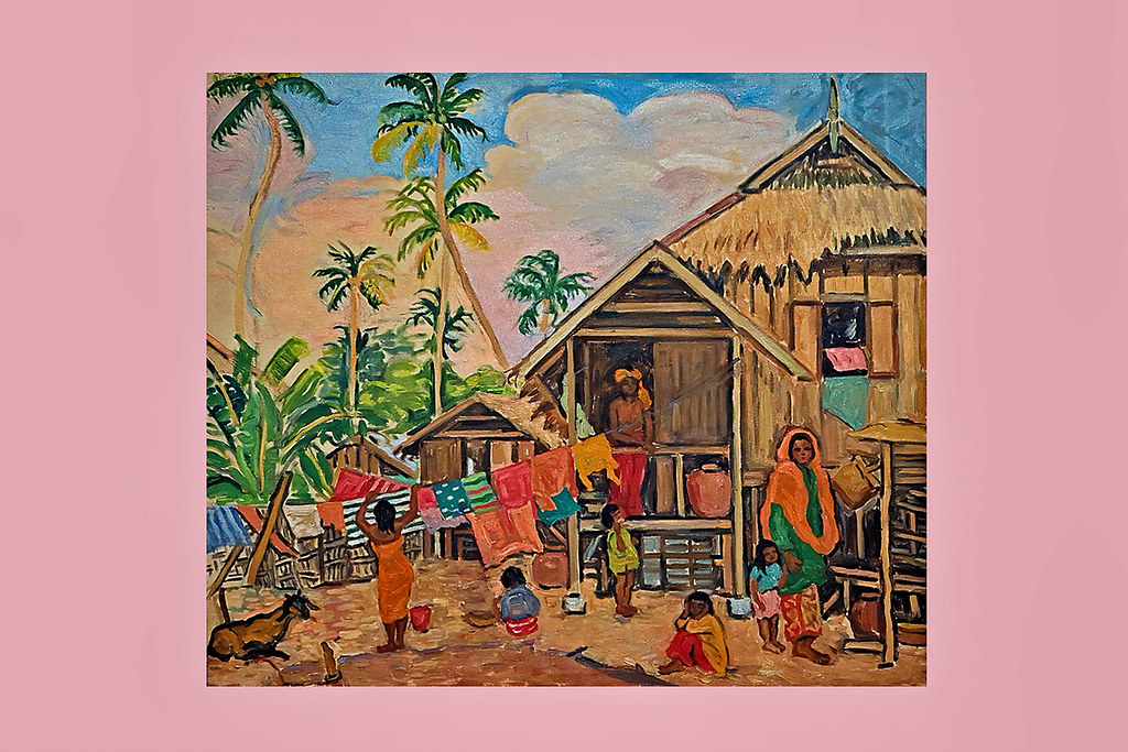 Malay Family Painting oil on canvas by Chen's (1… Flickr