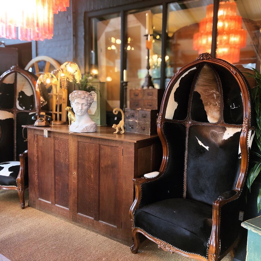 Striking unusual pair of animal hide porters chairs throug… Flickr