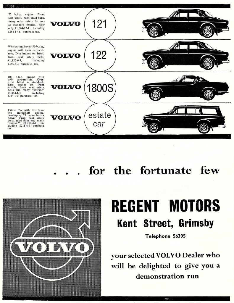 1964 ADVERT REGENT MOTORS VOLVO DEALERS GRIMSBY Flickr