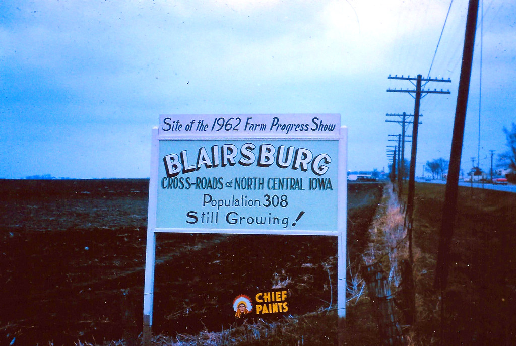 Blairsburg, Iowa, Highway Sign, Chief Paints a photo on