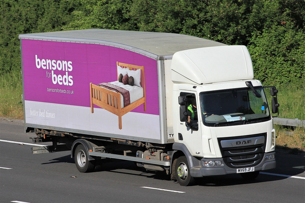 MV69JFJ Bensons Bed DAF LF 180 M5 Almondsbury 162020 Michael Jefferies Flickr