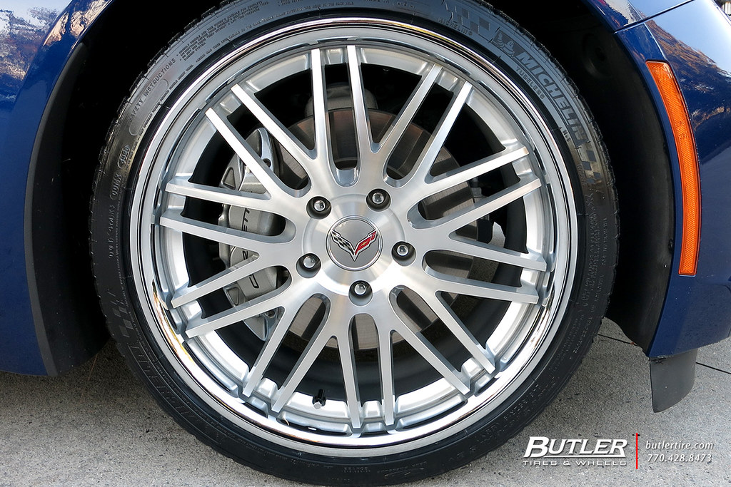 Chevy Corvette with 19in Front and 20in Rear Cray Hawk Wheels and