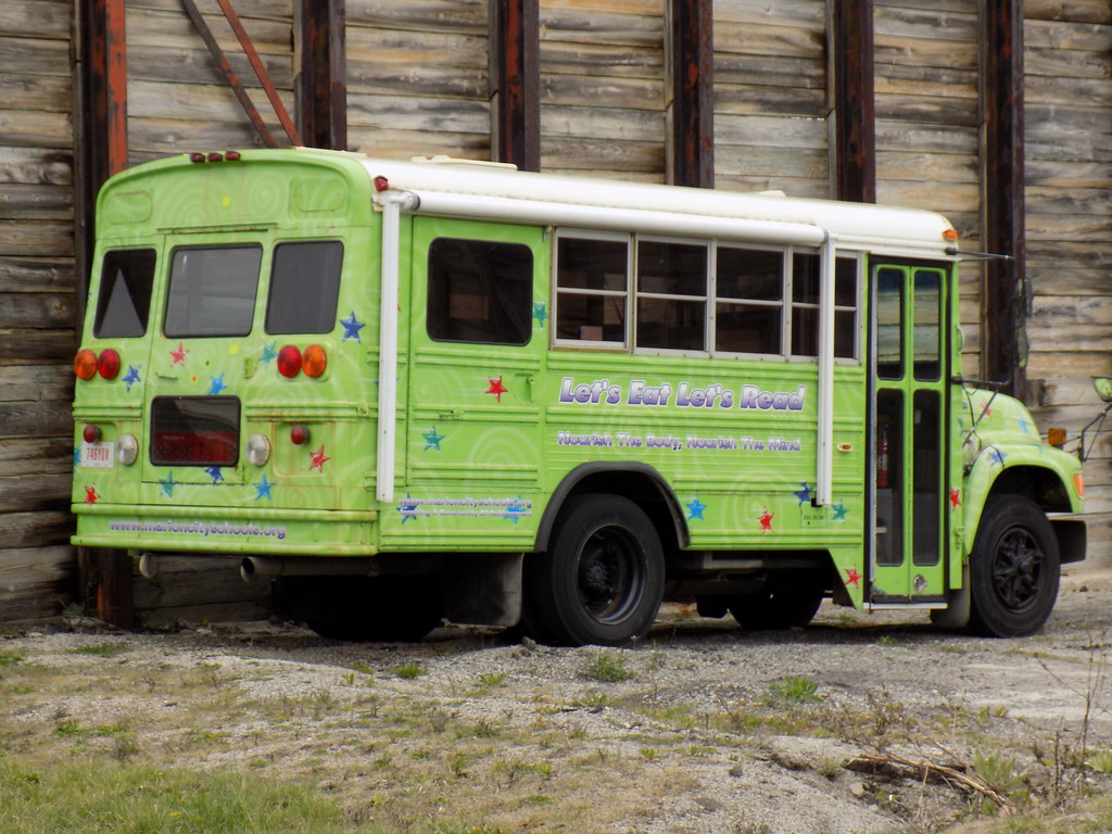 Marion City Schools activity bus (2) Bus lot Marion, OH