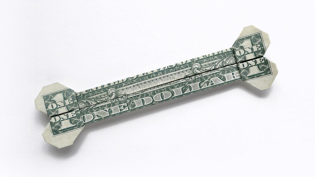 money origami dog bone 3d origami dog Easy Origami fo Beginer