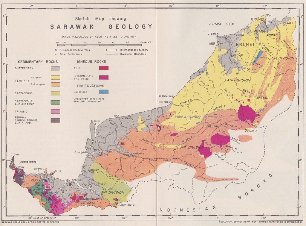13,000,000 outline map of Sarawak by the Land & Survey De… Flickr