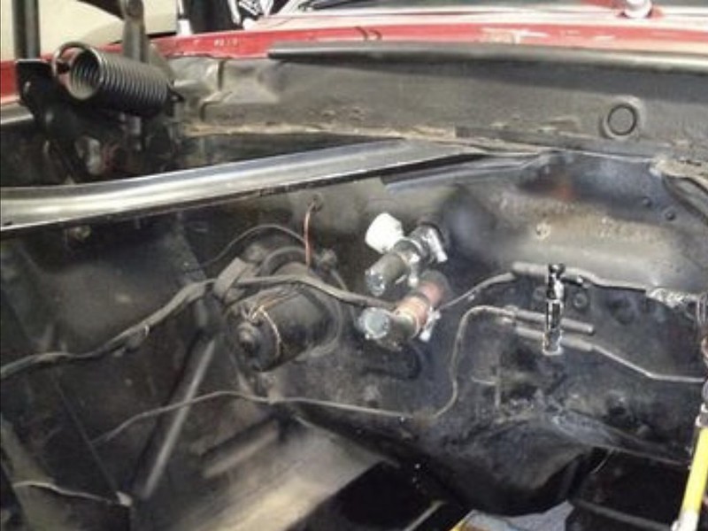 70 Dearborn Passenger Side Engine Compartment Wire Loom Route