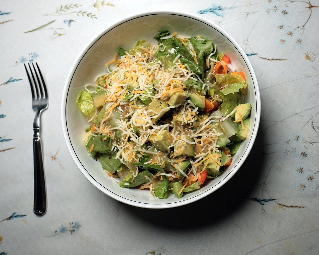 Today's Lunch Healthy Keto Salad Romain lettuce, onions,… Flickr