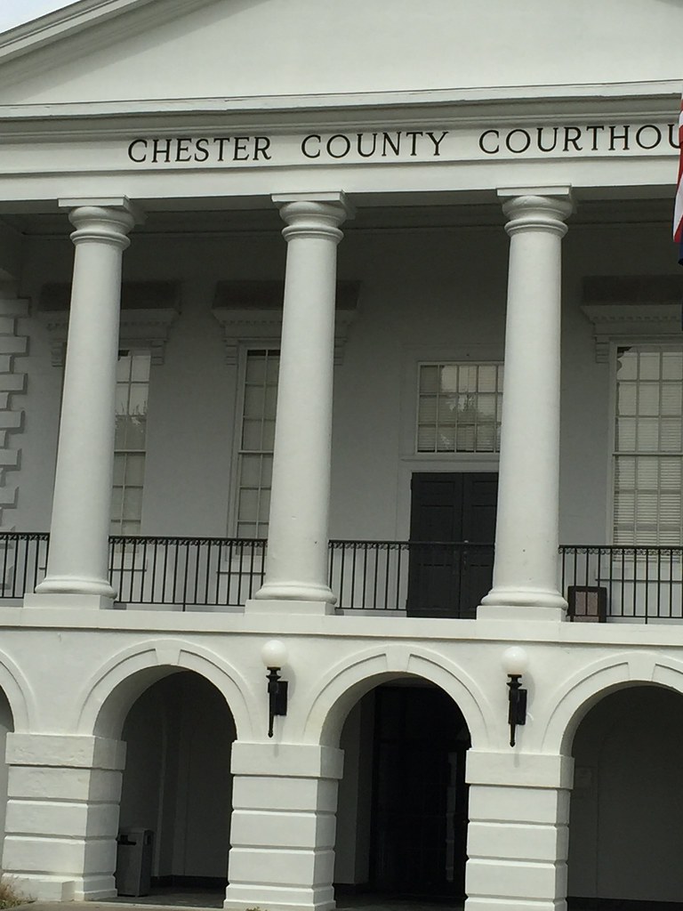 Entryway of Chester County Courthouse in Chester SC. Built… Flickr