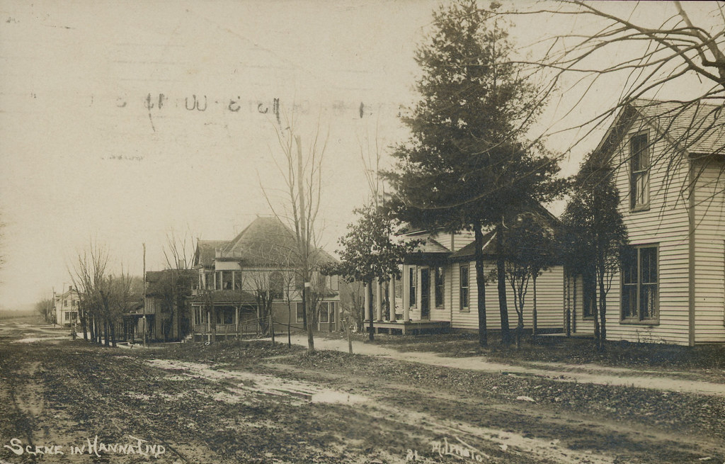 Street Scene, 1910 Hanna, Indiana SCENE IN HANNA, IND Da… Flickr