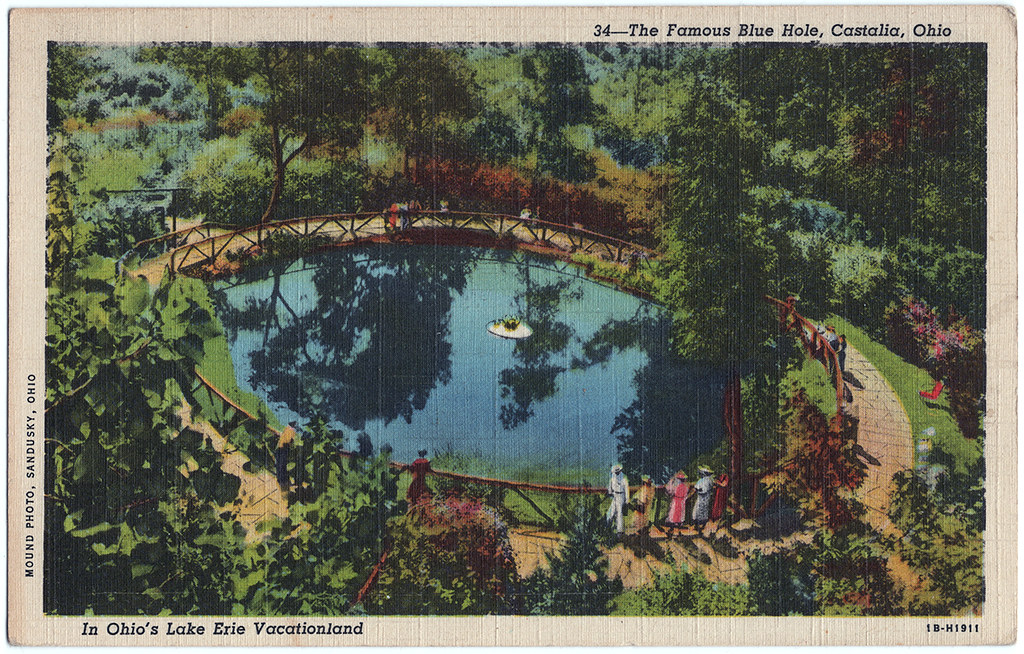 The Famous Blue Hole, Castalia, Ohio (1945) Description on… Flickr