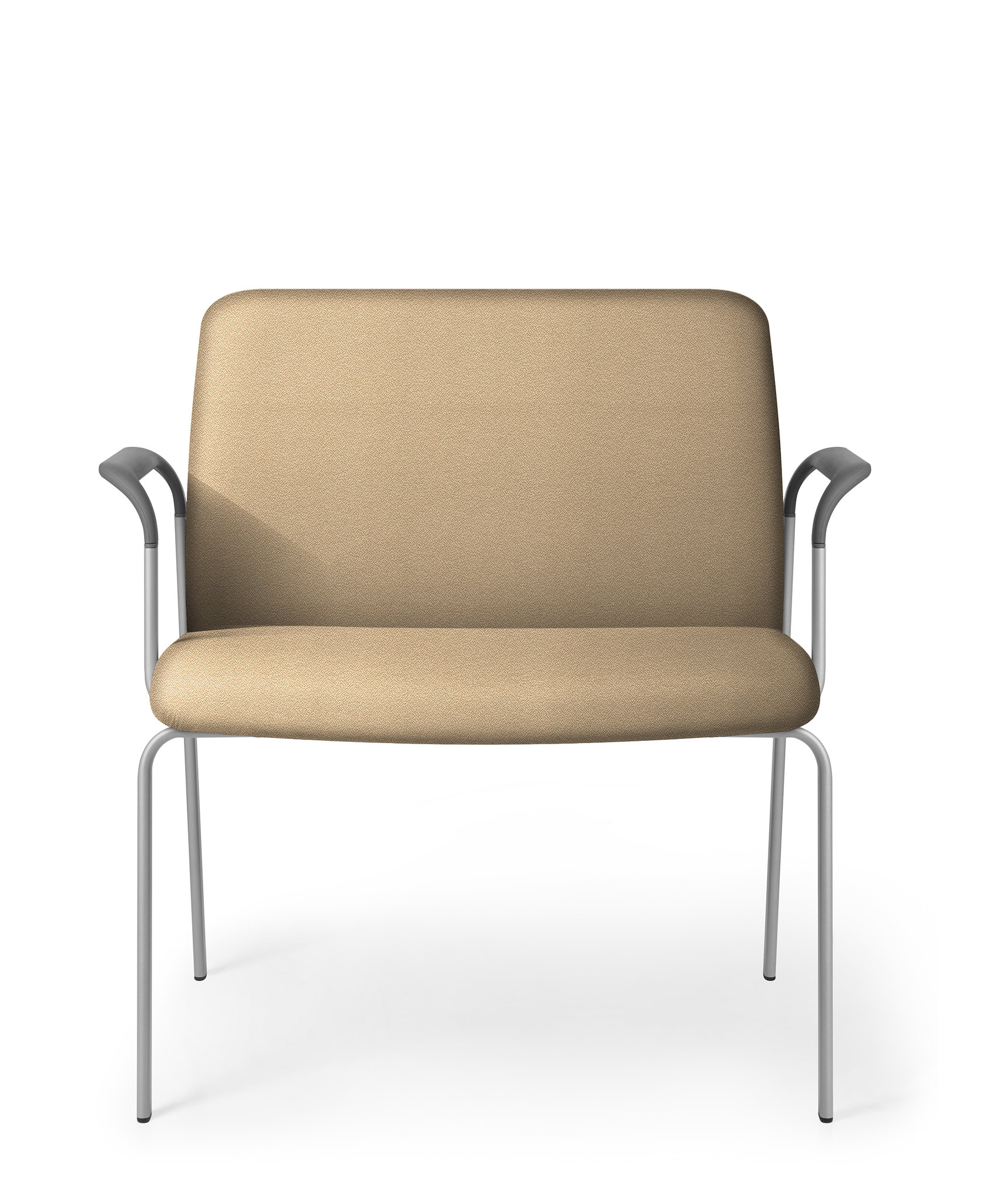 OM Ginny Bariatric GY4B26 Silver Guest Chair with Armrest Sesame