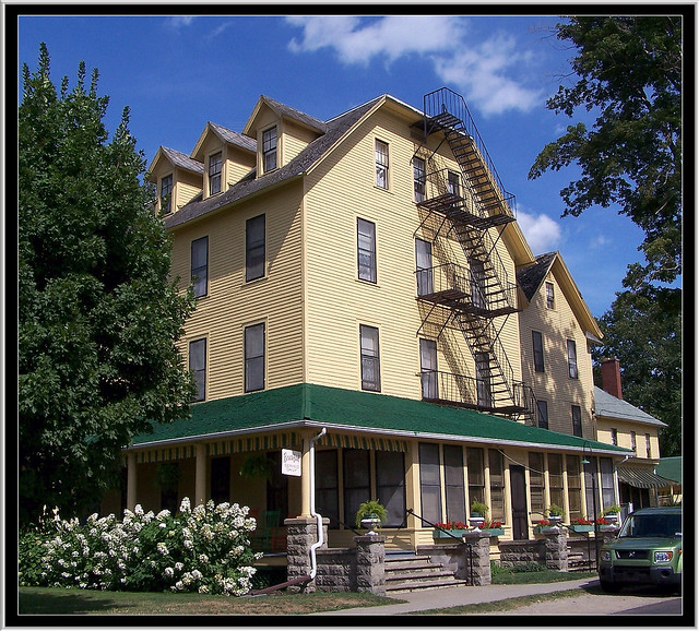Hotel Lenhart Bemus Point New York Historic Hotel Entrance a