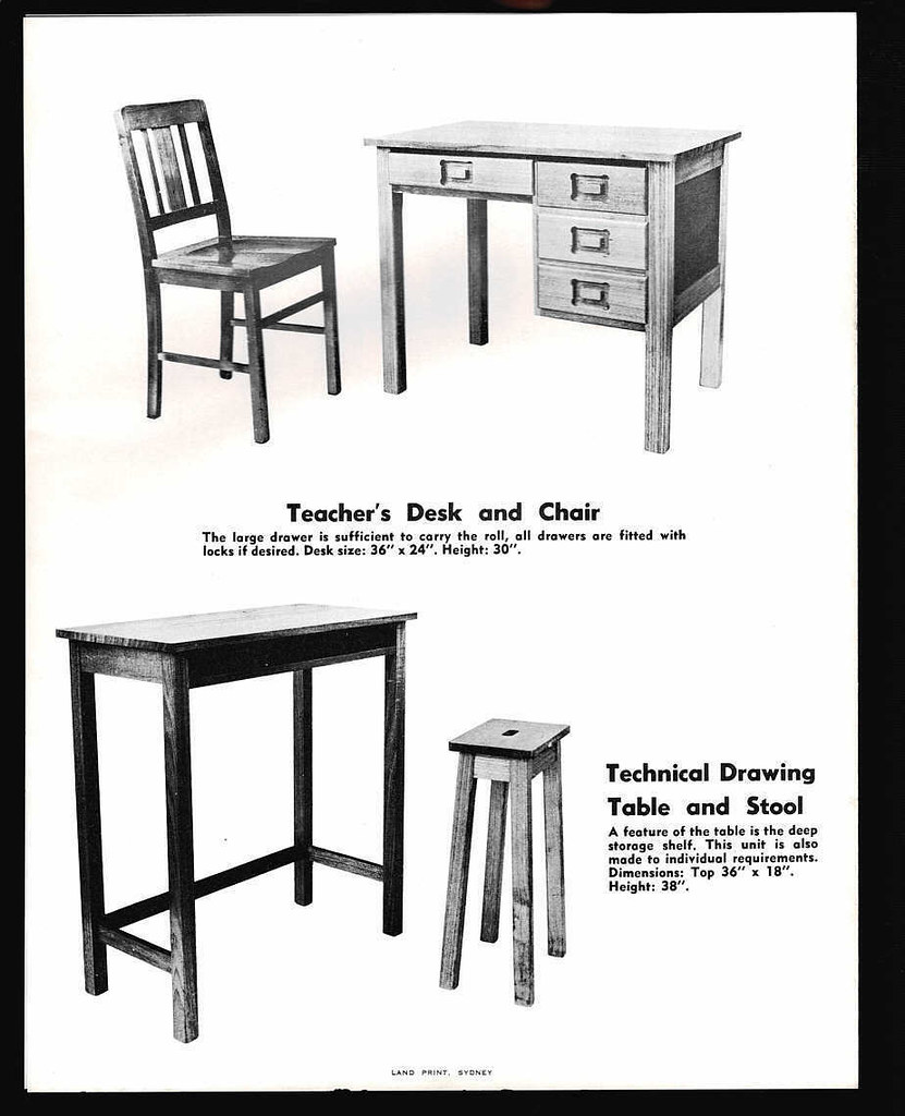 School furniture by Roy Furniture Manufacturers Pty Ltd, Norton Street