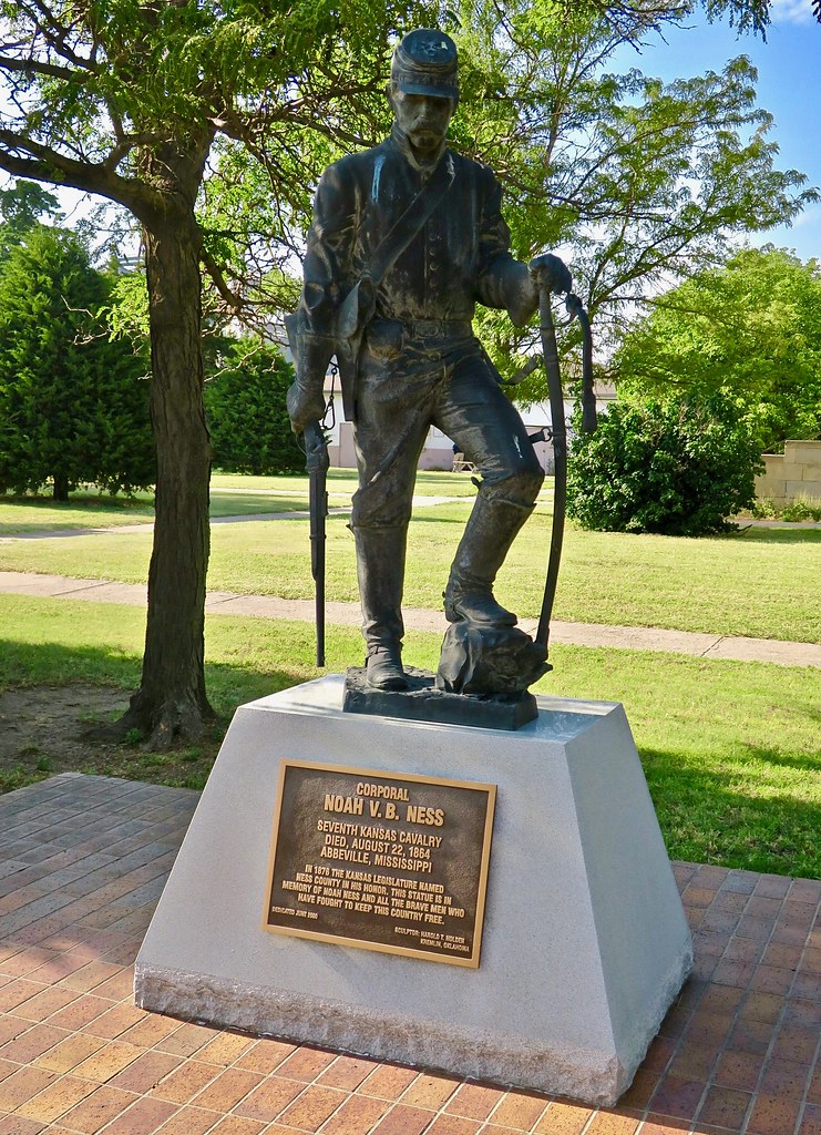 Noah Ness Statue, Ness City, KS Statue of Noah Ness, seen … Flickr