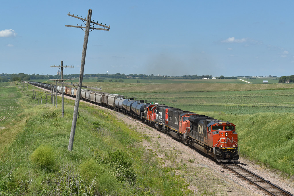 Menards Bucket An EMD consist as it roars up and over one … Flickr