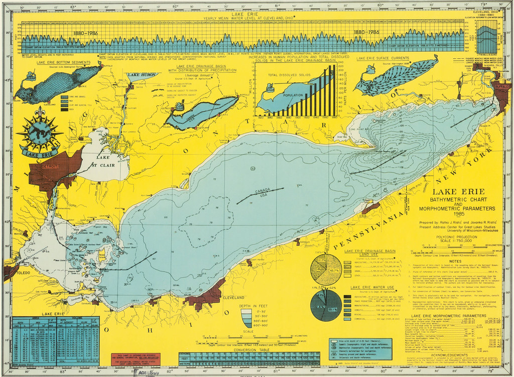 Lake Erie, Bathymetric Chart and Morphometric Parameters Flickr