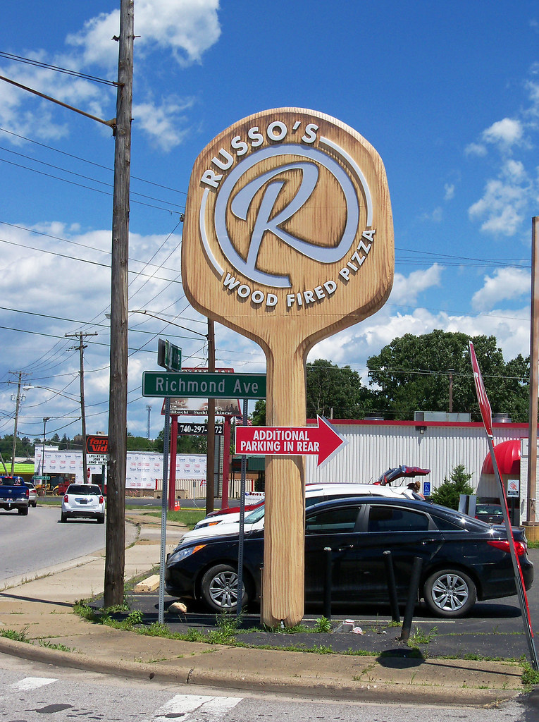 OH Zanesville Russo's Wood Fired Pizza Paddle shaped sig… Flickr