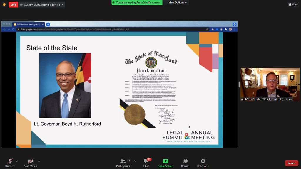 MD State Bar Association 125th Anniversary Lt. Governor Ru… Flickr