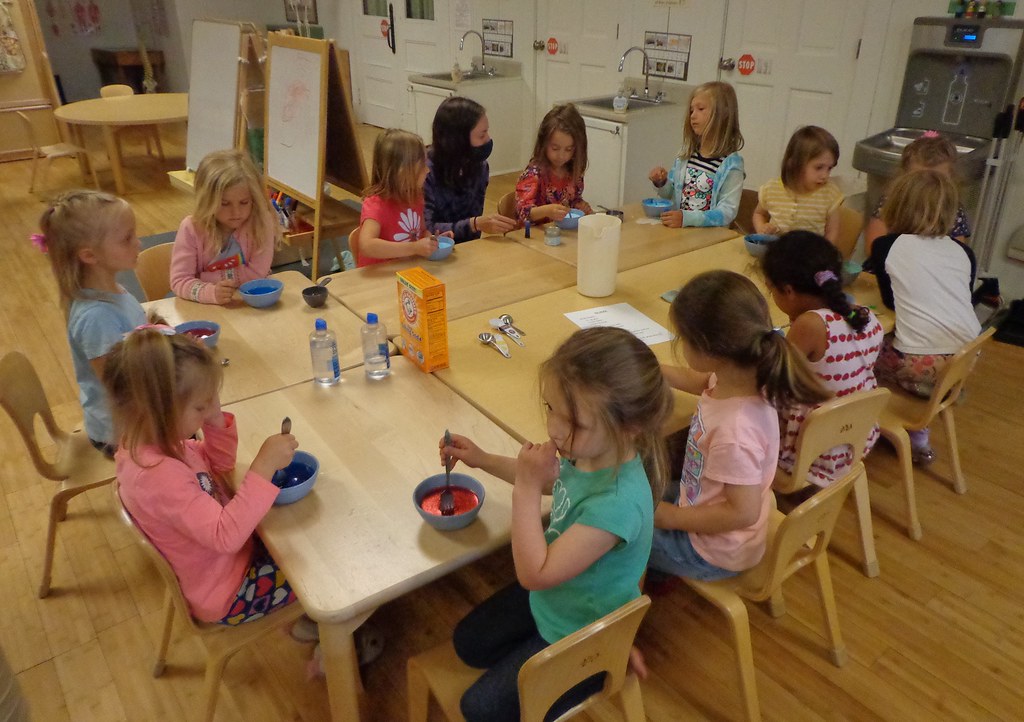 glue, water, food coloring and glitter Lyn Schmucker Flickr