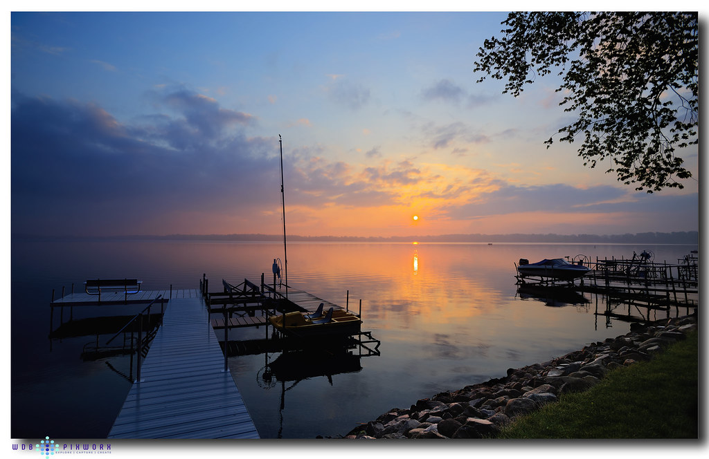SUNRISE BY ROCK LAKE, LAKE MILLS, WISCONSIN WDB PIXWORX Flickr