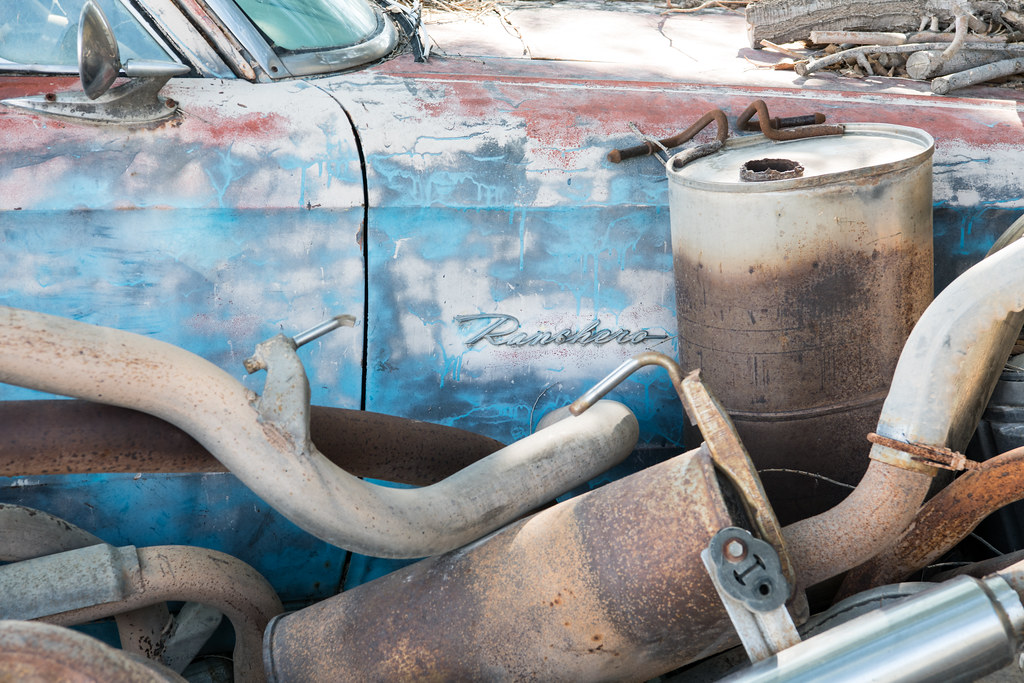 Monahans, West Texas. Mufflers and Ford Ranchero Adam Myers Flickr