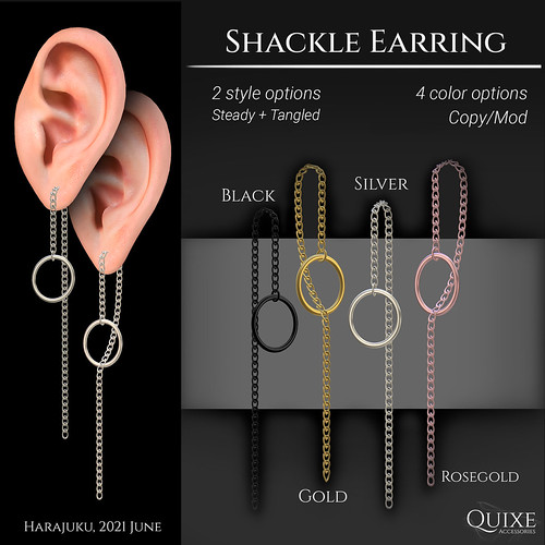 QUIXE Shackle Earring Available at MP & Inworld store. Flickr