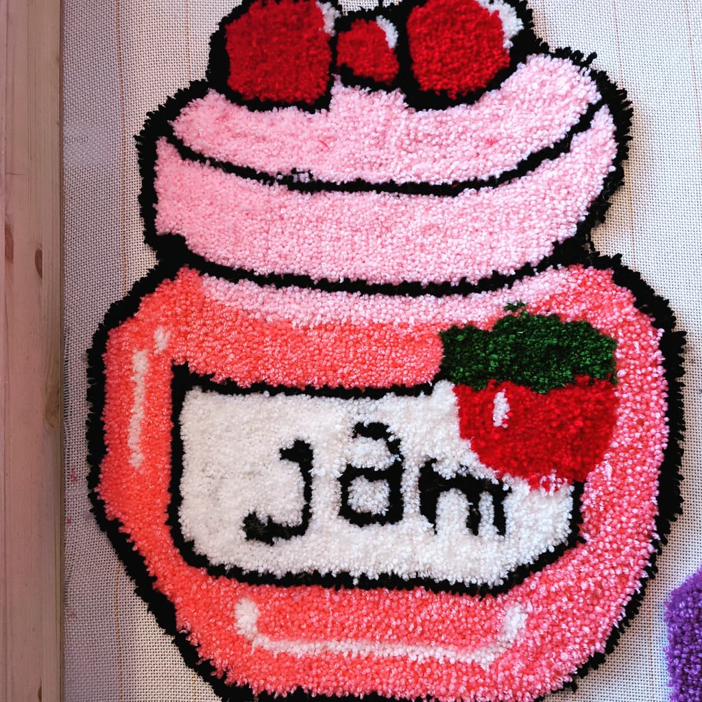 two more hand tufted rugs finished • my rug glue is taking… Flickr