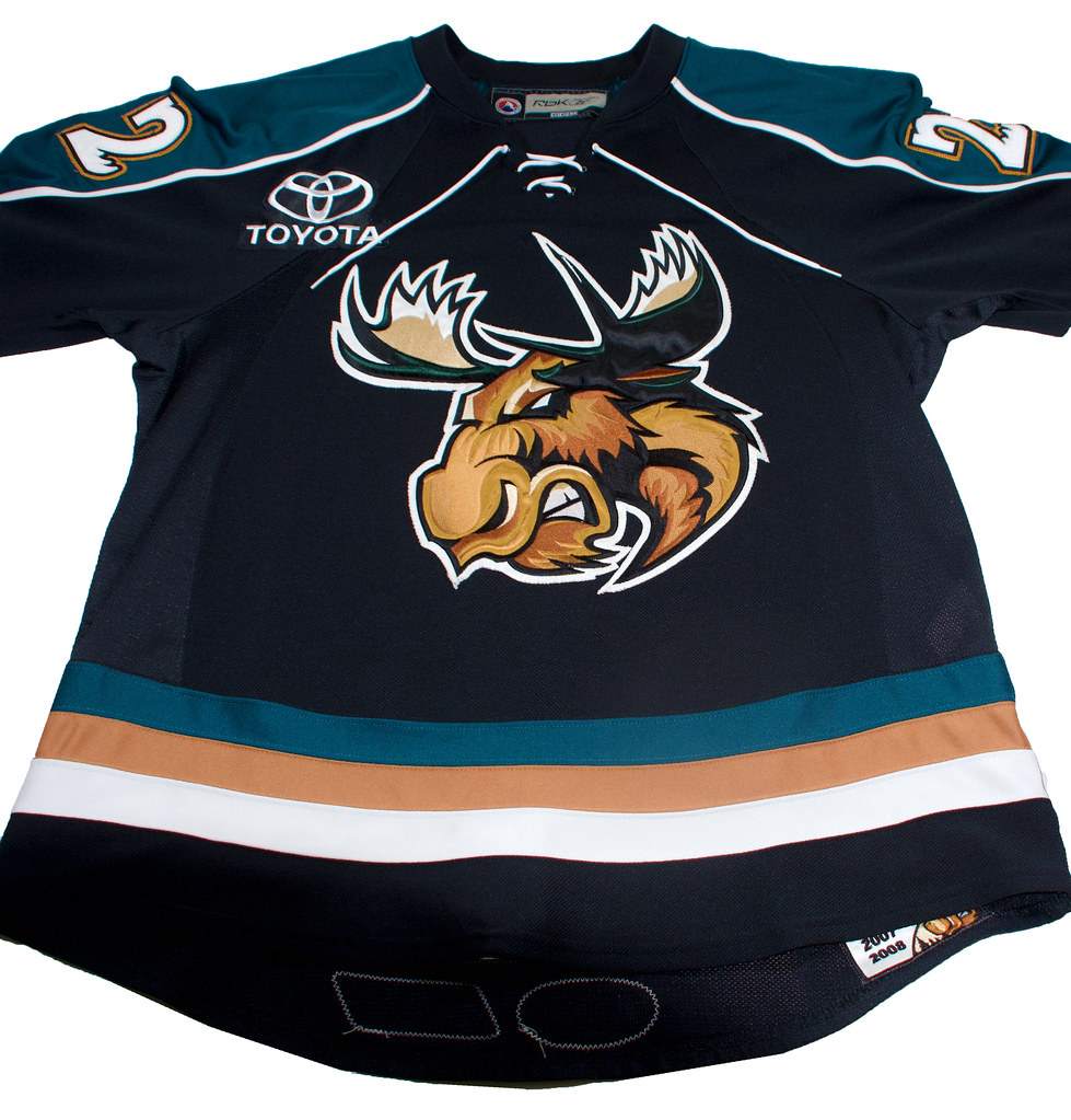 Manitoba Moose gameworn jersey, AHL (200708) Ryan Shanno… Flickr
