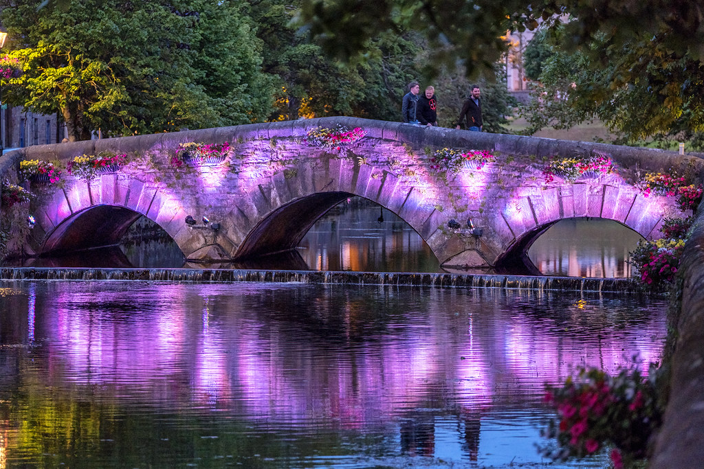 The Purple bridge Our local bridge was embellished with li… Flickr