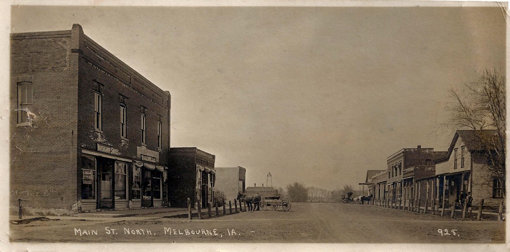 Melbourne, Iowa, Main Street Postmarked December 18, 1909.… Flickr