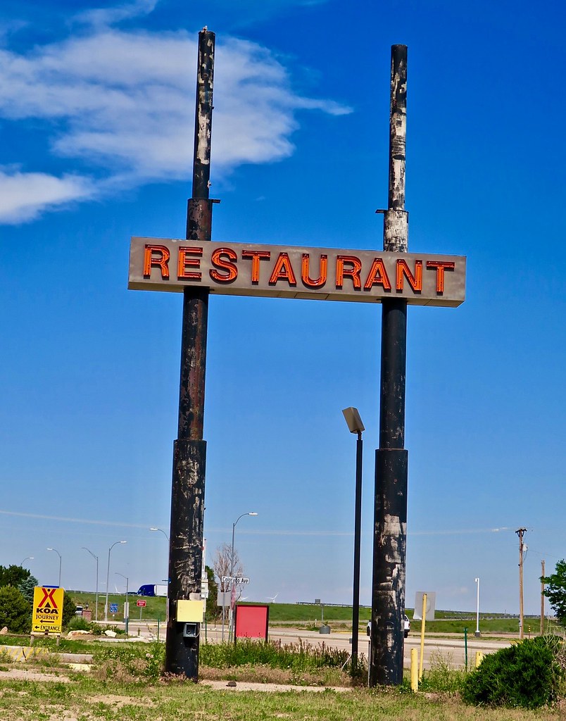 Restaurant, Limon, CO An old neon restaurant sign in Limon… Flickr