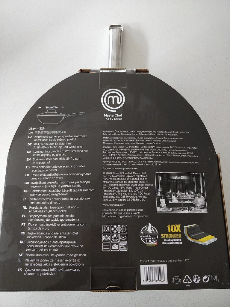 Coles Masterchef NonStick Stir Fry Pan with glass lid 28c… Flickr