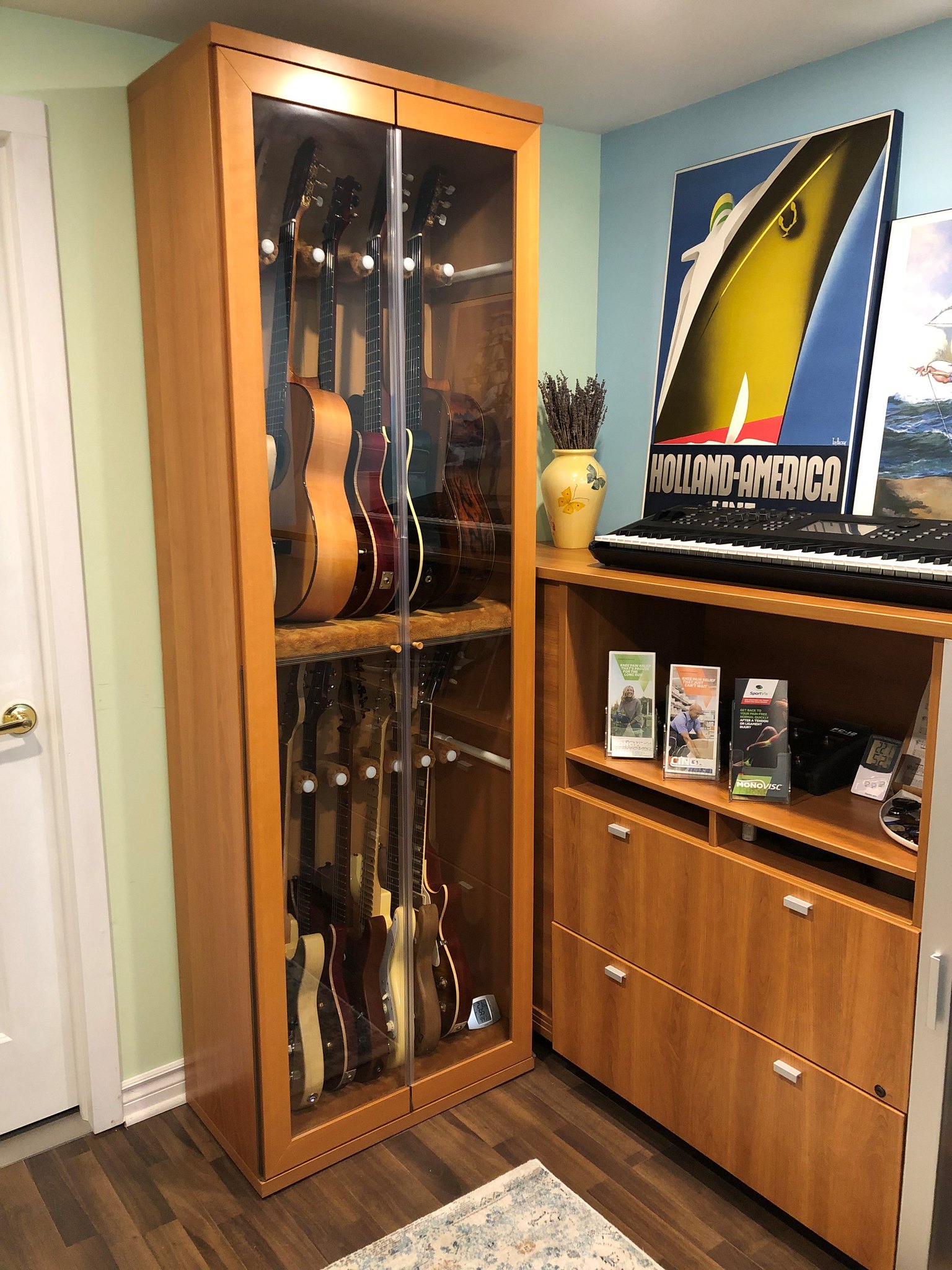 IKEA guitar display and storage now with a 2nd level! The