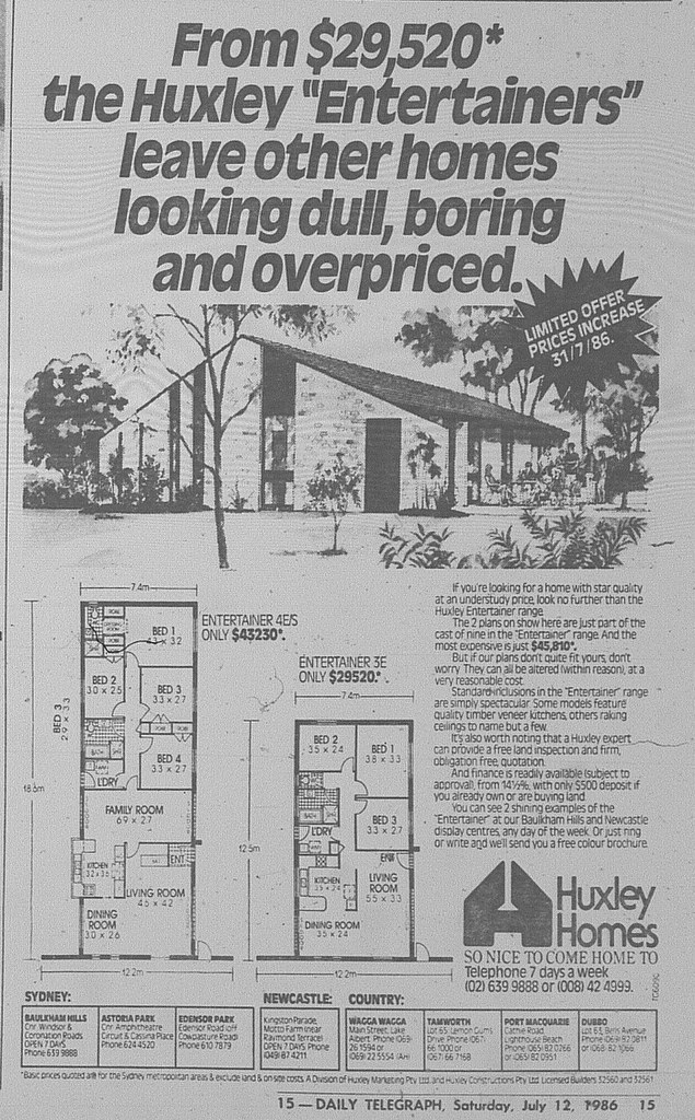 Huxley Homes Ad July 12 1986 Daily Telegraph 15 fabianamuso Flickr