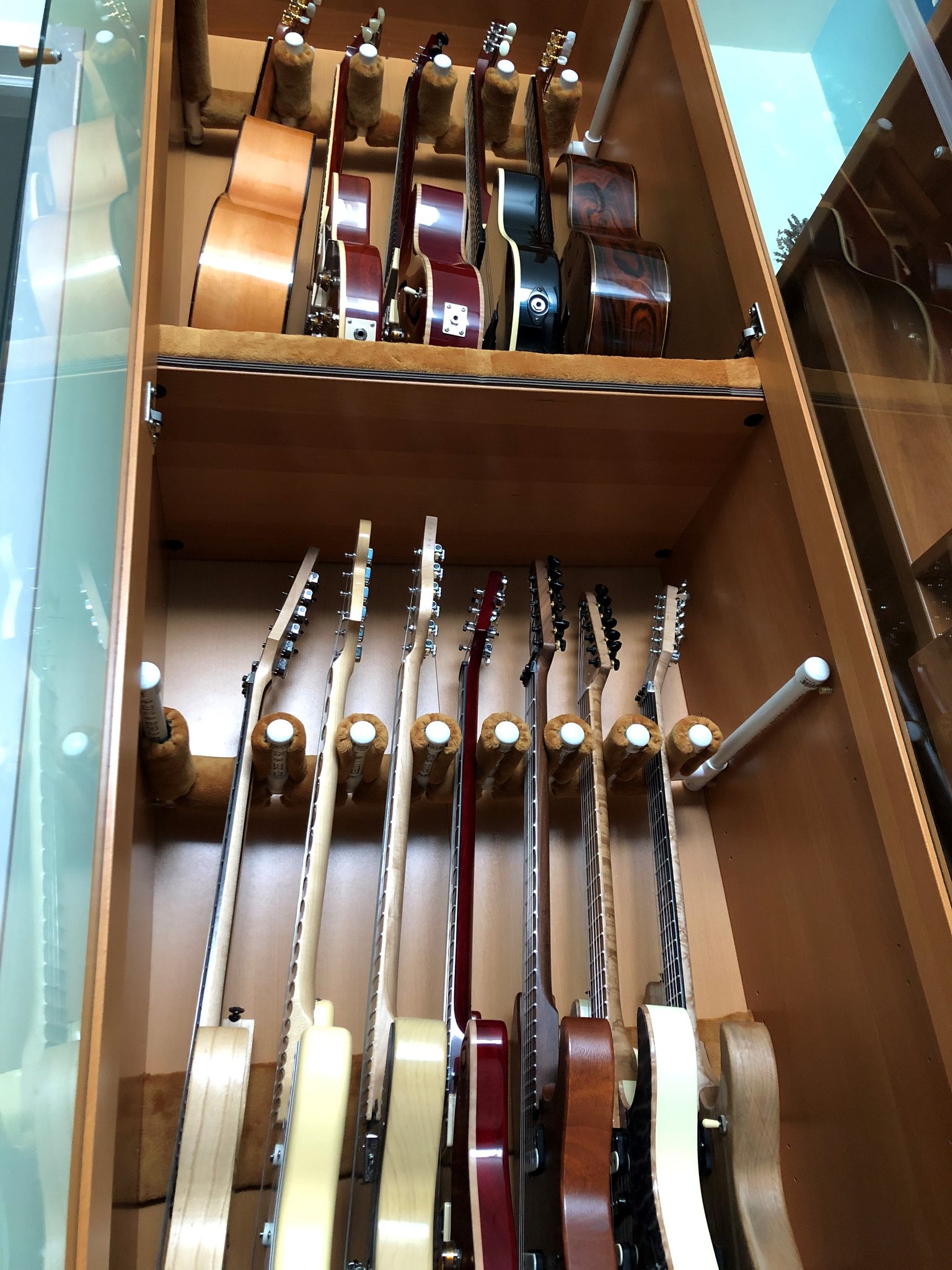 IKEA guitar display and storage now with a 2nd level! The