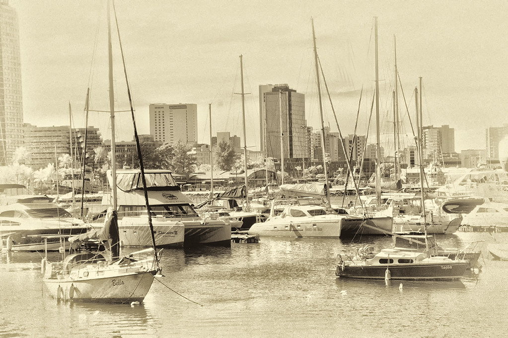 Durban Harbour antique silver motif infrared For the best … Flickr