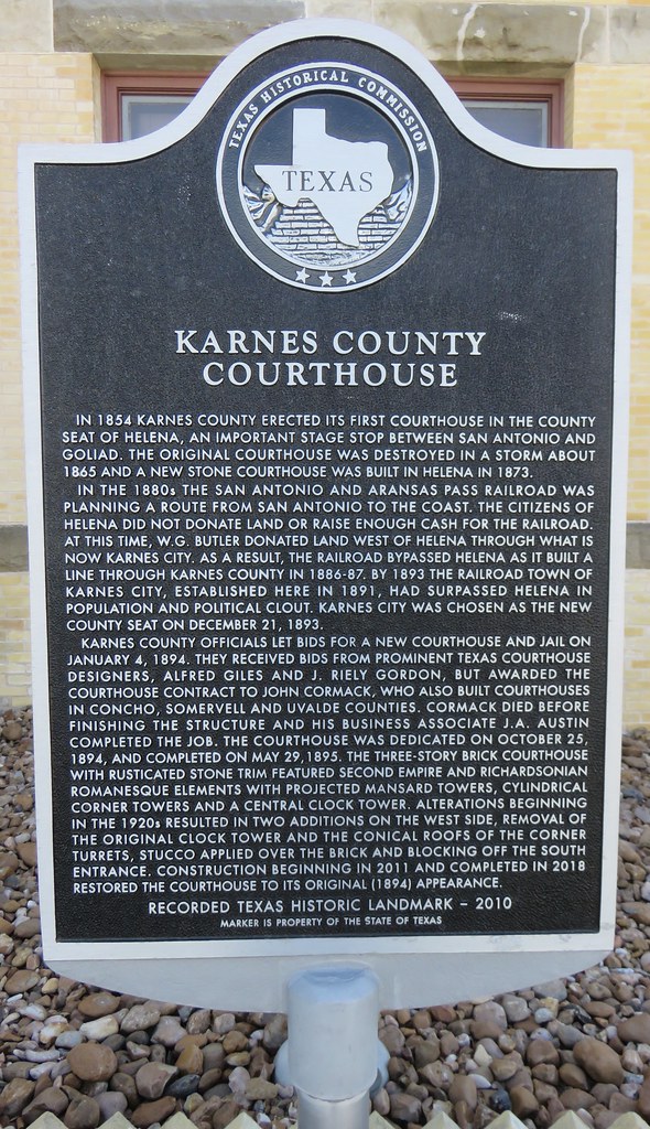 Karnes County Courthouse Marker (Karnes City, Texas) Flickr