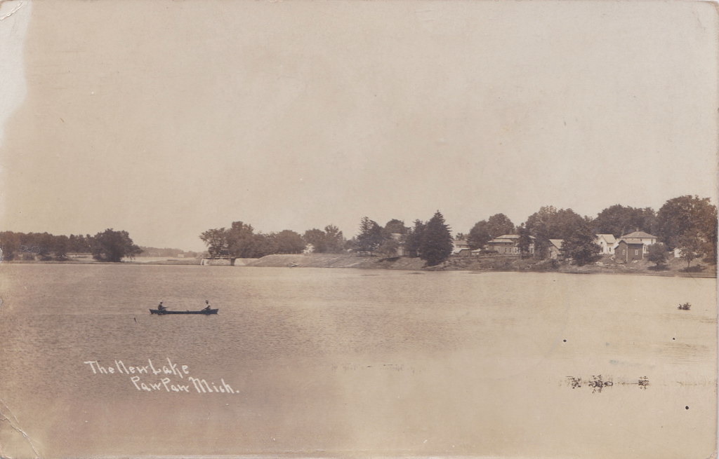 SW Paw Paw MI RPPC 1908 CALLED THE NEW LAKE Maple Lake cre… Flickr