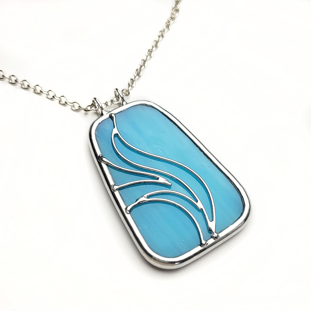 Stained glass pendant necklace Flickr