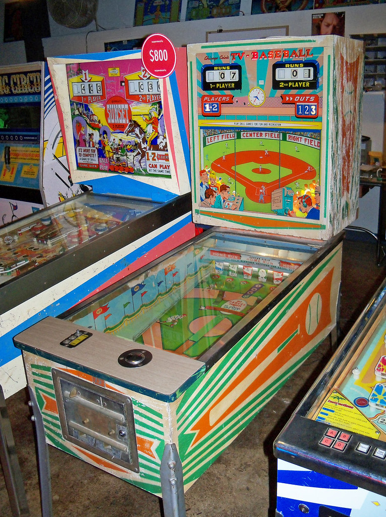 OH Cleveland TV Baseball TV Baseball pinball machine bat… Flickr
