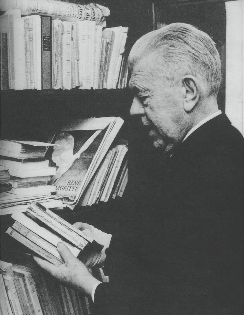 Photograph Of Rene Magritte In His Library At 97 Rue Des Flickr