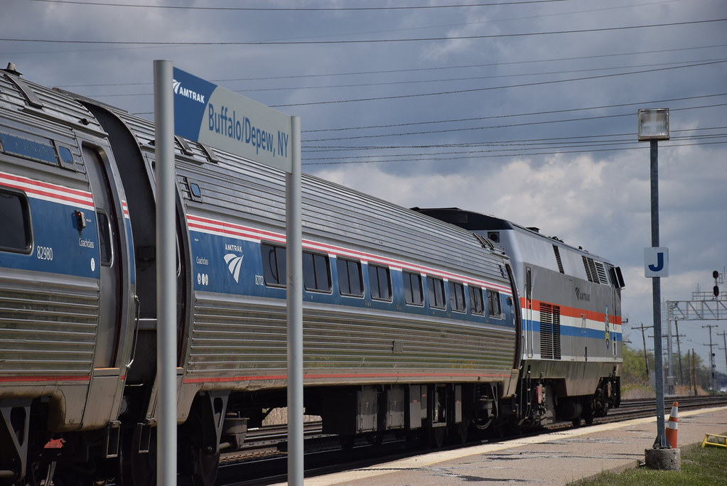 Depew NY Amtrak 64 departing Depew Station (Buffalo) Mitchell Yager