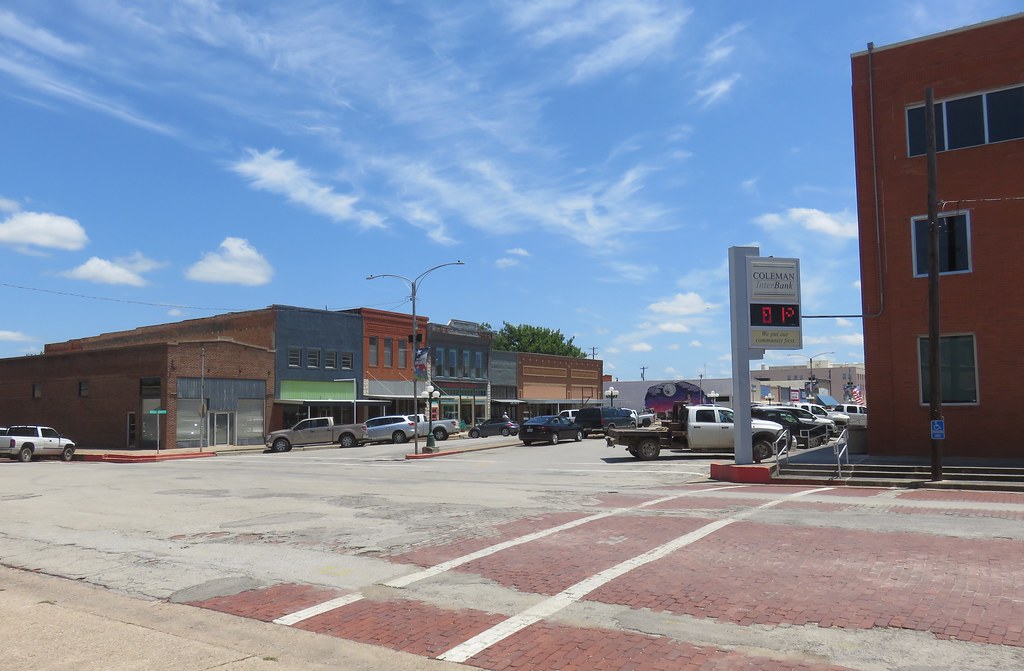 Downtown Coleman, Texas In the middle of the storefront bl… Flickr