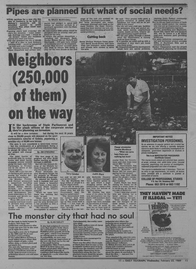 Rouse Hill Development February 22 1989 daily telegraph 11… Flickr
