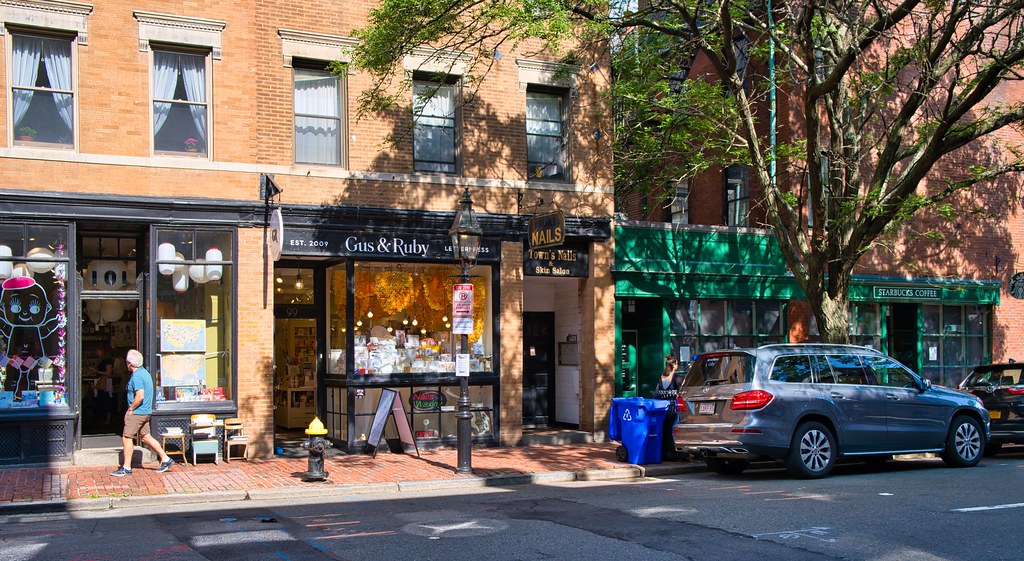 Stores on Charles Street in Beacon Hill In Boston, MA Chris Rycroft